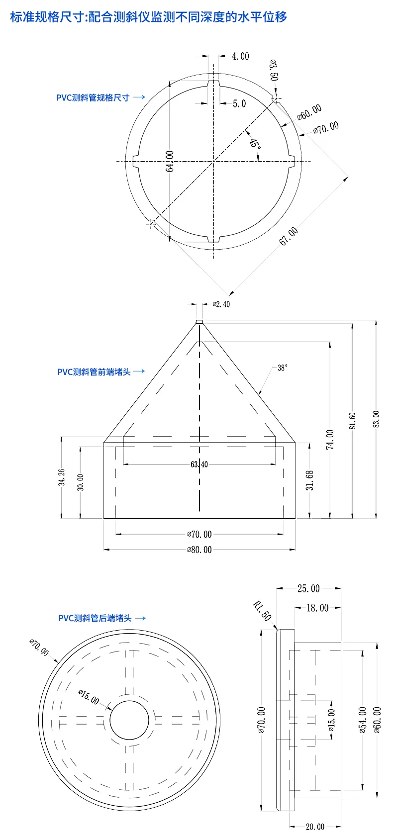 二.PVC测斜管产品规格参数