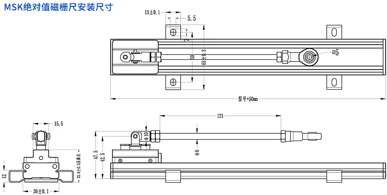 五、安装尺寸及选型指导